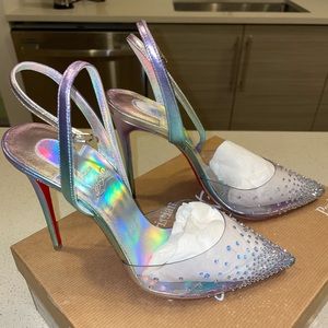 Christian Louboutin Spikaqueen Iridescent Heels